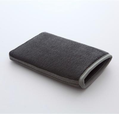 China Full Surface Car Cleaner Gray Color Car Care Car Affecting Microfiber Clay Wash Mitt for sale