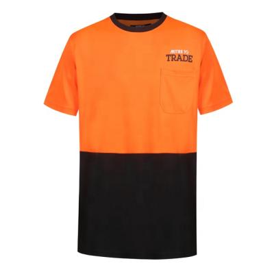 China Anti-Wrinkle Customize Logo UV Protection Workwear Mens High Visibility Screen Printing Polyester T-Shirt for sale