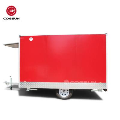 China Support color size commercial catering mobile logo led light custom promotion for sale hot dog food delivery cart food truck for sale