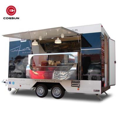 China Stainless Steel Commercial Catering Ice Cream Carts Concession Trailer Nationalwide Food Truck For Sale for sale