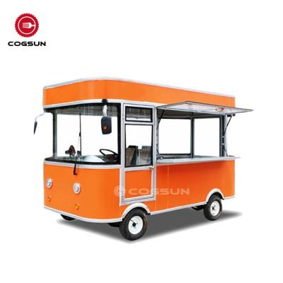 China Moblie Vending COGSUN Mobile Food Trucks Commercial Ice Cream Supply Electric Supply On Road Vending Candy Bubble Tea Food Truck for sale