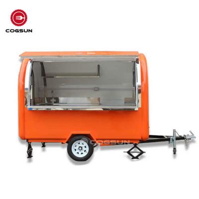 China Van Trailer Coffee Cart Vintage Mobile Kitchen Beer Snacks Street Electric Commercial Food Truck for sale