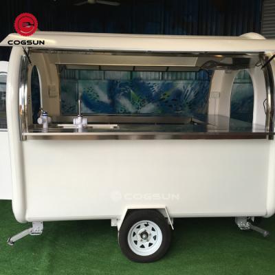 China Commercial Supply 2.5meters 110 220 230v Au USA Standard With Hood Fridge Best Hot Dog Burger Food Cart for sale