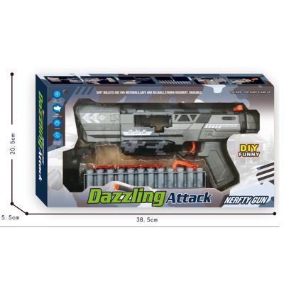 China Boys Shooting Air Game Real Toy Guns Soft Bullet Toy Diy Electric Soft Gun 38.5*5.5*20.5CM for sale