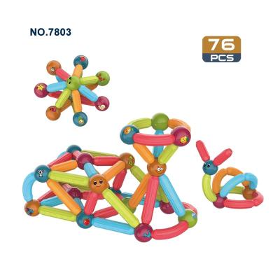 China 76pcs Cartoon Toy Building Blocks For Kids Magnetic Rings Stir Toy Set Other Block Toys for sale