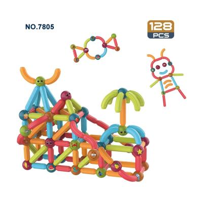 China Cartoon Toy 128pcs Diy Children's Building Blocks Stir Toy Magnetic Building Toys for sale