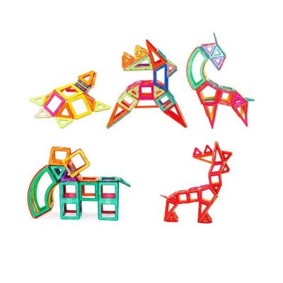 China Cartoon Toy Different Shapes Assembly Diy Car Building Block Magnetic Toy Toys Kid for sale