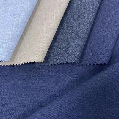 China Woven High Quality Breathable Double Plain Weave Polyester Rayon Plaid Yarn Spandex Fabric Types Four Way Woven Woven Fabric for sale