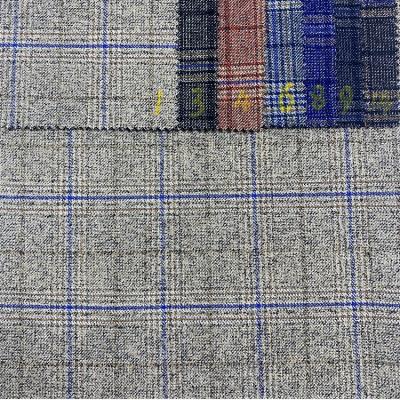 China Hot Sale Anti-Static 65 Polyester 35 Viscose Check Woven Fabric For Coat TR Brushed Fabric Harris Tweed Fabric for sale