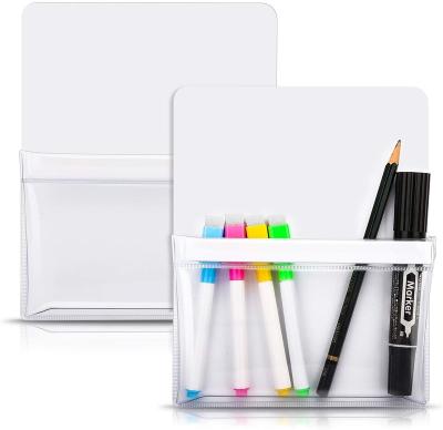 China Self Bag PVC Pocket Magnetic Flexible Whiteboard Marker Pen Holders For Refrigerator for sale