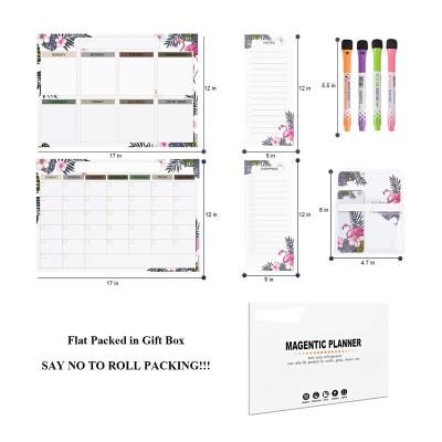 China Waterproof+Eco-friendly Hot Selling Sizes and Templates Magnetic Weekly Planner Custom Dry Erase Calendar Board for sale