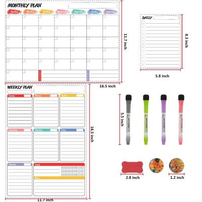 China Waterproof+Eco-friendly Dry Magnetic Whiteboard Weekly Planner Magnetic Erase Board for sale