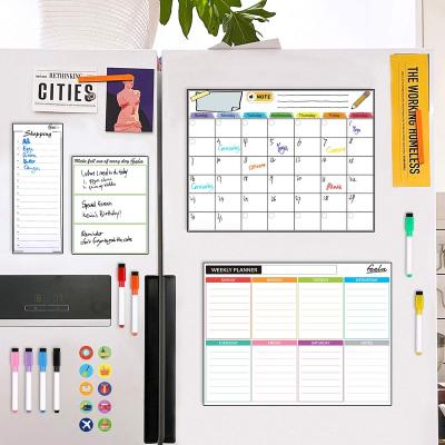 China Hot Selling Cloth Shape Fridge Planner Dry Erase Magnet Easy Dry Calendar Magnetic Whiteboard for sale