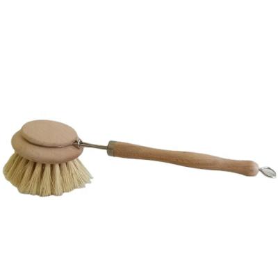 China Sustainable Natural Cactus Pot Pan Cleaning Brush Dish Wash Brush Wooden Kitchen for sale