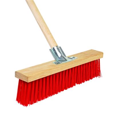 China Sustainable Heavy Duty Push Brush For Garage Deck Cleaning Marble for sale