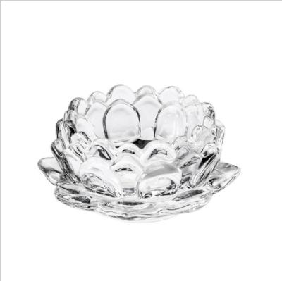 China Family and Sacrifice Lotus Home Decorative Wedding Decorative White Party Promotional Candle Holder for sale