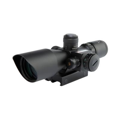 China Aluminum Alloy Big Standard Tactical Red Green Laser 2.5-10x40 Scope With Red Laser Sight Rifle Scope Hunting Optic Rifle for sale