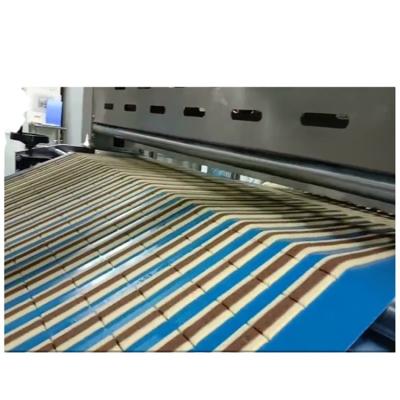 China Bakery SINOBAKE Nine /Two Color Date Bar Franzzi Strip Extruded Cookies Making Machine for sale