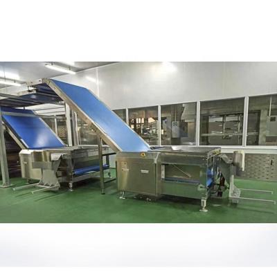 China Full Automatic Vegetable Processing Plant SINOBAKE Space Saving Cookie Shortcrust Pastry Biscuit Feeding System With Conveyor for sale