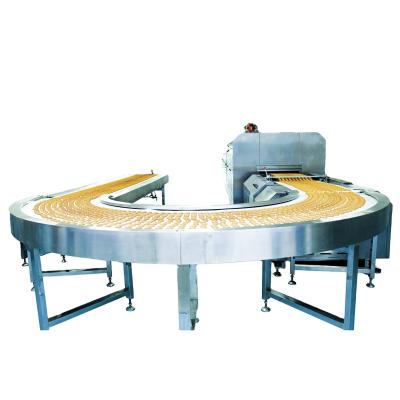 China Dairy Factory ISO Quality 180 Degree Rotating Machine Flat Belt Conveyor System for sale