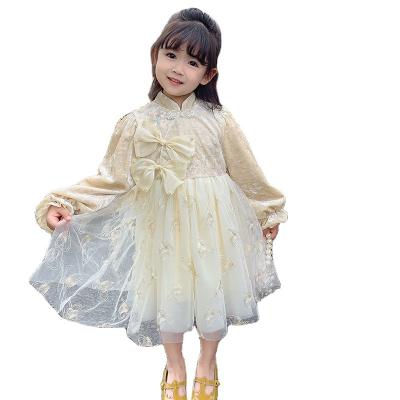 China New Anti-wrinkle Girl Yarn Dress Autumn Mesh Soft Fluffy Girl Layered Party Dress for sale