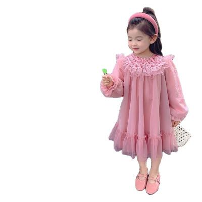 China New Anti-wrinkle Girl Yarn Dress Autumn Mesh Soft Fluffy Girl Layered Party Dress for sale