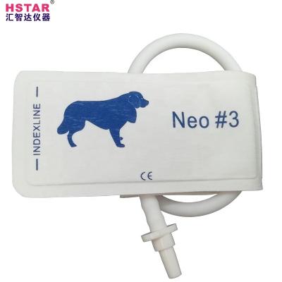 China Non Woven Fabrics Dog NIBP Veterinary Disposable Cuff 3# Animal Small Single Tube Blood Pressure Cuff for sale