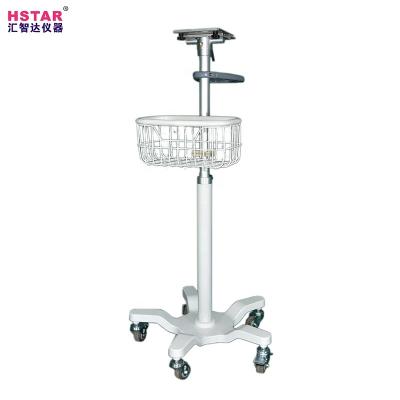 China Wholesale Hospital Medical Liftable Silent Stand Trolley Cart Patient Monitor Trolley for sale