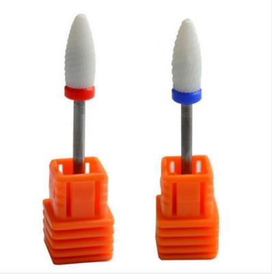 China Heat resistant - prevent damage from overheating; Nail Drill Bits White Ceramic Abrasive Nail Drill Type Ceramic Burrs for sale