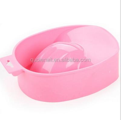 China Easy Apply Plastic Colorful Nail Tray Nail Hand Dip Bowl For Gel Cleaning for sale