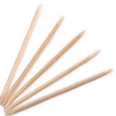 China BIN Orange Wood Cuticle Pusher Nail Manicure Tools Wood Nail Stick Nail Stick for sale