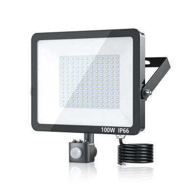 China Manufacturer outdoor waterproof 30w energy saving 50w 100w Pir Motion Sensor 100w led flood light for sale