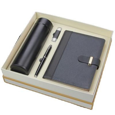 China Agriculture Promo Business Gift Set Notebook Pen Water Bottle USB Drive Set Custom Promotional Gift Set for sale