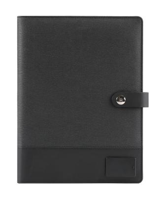 China Wholesale Office A5 hardcover book gift PU business powerbank leather notebook set with power bank for sale