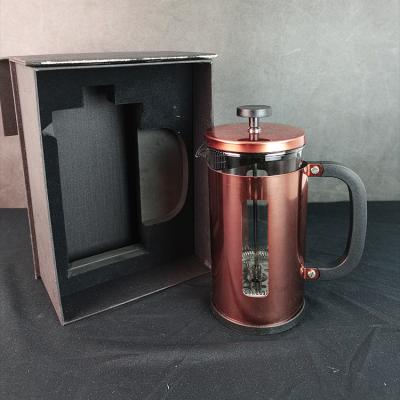 China Travel 1000ml Portable Borosilicate Pot Gift Coffee Maker French Pressing Coffee Dip Viable for sale