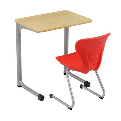 China Simple High School Commercial University Elementary School Furniture Classroom Metal Frame School Desks Classroom Student Exam Desk for sale