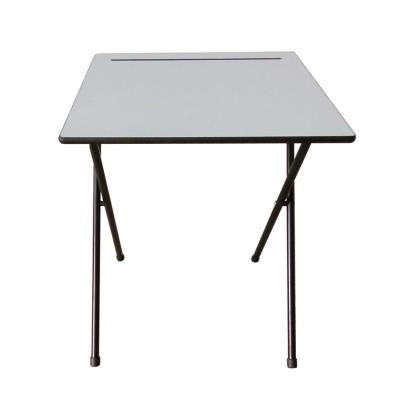 China Fold up school furniture exam desk with pen slot for sale