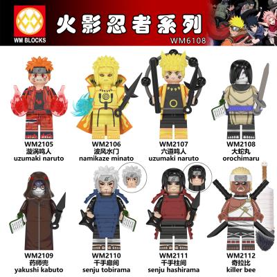 China Blocks Shippuden Hinata Sasuke Itachi Sakura Jiraiya of building toy wm uilding children WM6108 Mini Blocks Figure Toys For for sale