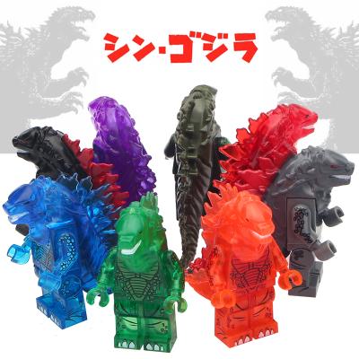 China Building Block Toy Anime Plastic Mini Figure Monster Space Godzilla Predator Predator Toys For Kid for sale