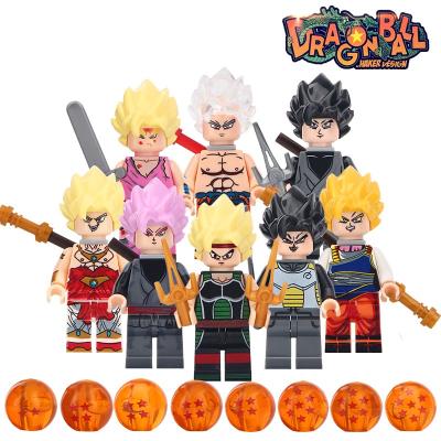 China Figures Goku Chiaotzu Vegeta Tien Shinhan Violett Krillin Building Toy Dragon Ball Z building blocks mini gifts toys for sale