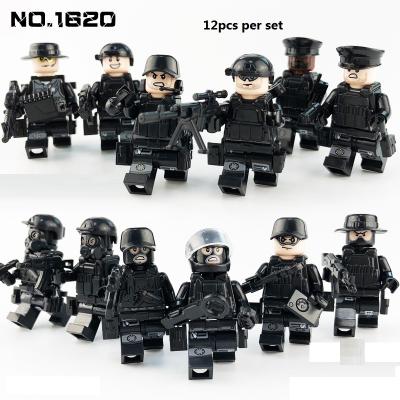 China Building Toy 12PCS SWAT Police Military Toys With Weapons Accessories Play Army Soldiers Call Of Duty Mini Action Figures Building Block DIY for sale