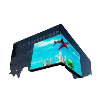 China Video Hot Sale Outdoor L Shape Screen 90 Degree Corner LED Display Seamless Video Wall P4.81 for sale