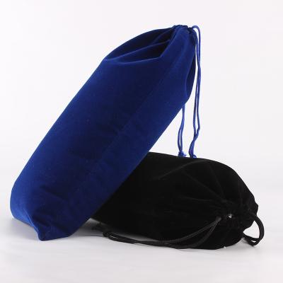 China Solid Color Recyclable Wholesale Jewelry Gift Velvet Bags With Drawstring for sale