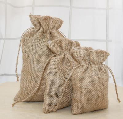 China Custom Drawstring Jute Drawstring Bag Coffee Pouch for sale