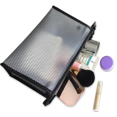 China China Factory Recyclable Mesh Zipper Bag Cosmetic Travel Bag Transparent Bag for sale