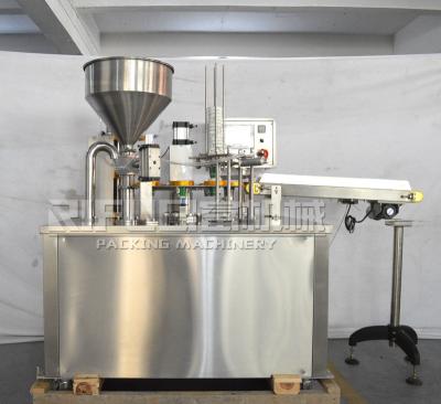 China Automatic rotary type paper cup filler and sealer machine supplier for ice cream for sale