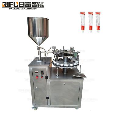 中国 Semi-automatic glue folding tail aluminum tube filling and sealing machine 販売のため