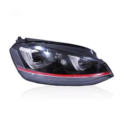 China Upgrade Car Headlight For V-W Golf 7 Gti 2012-2016 Original Used Model Headlight Red Line OR Silver Line for sale