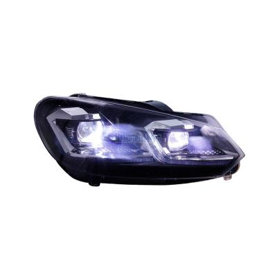 China Rise VI Modified Rise Golf 6 Golf 6gt Headlight Assembly Running Lights 7.5LED High Flame Turn Daytime Running Lights for sale