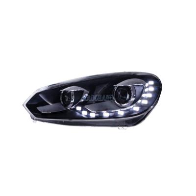 China Upgrade For 2008-2013 VW Golf VII G6 Headlight Assembly High 6 Modified Light R20 LED Tear-Eye Daytime Running Lens Xenon LED Headlight 2008-2013 for sale